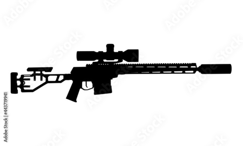 Valokuva sniper rifle q the fix isolated on white