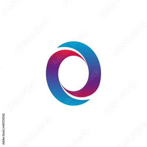 Letter C, letter O or Zero. Vector symbol