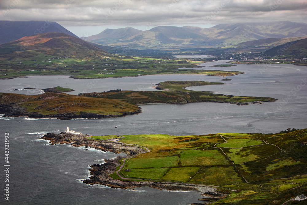 Scenic view from Geokaun Mountain on Valentia Island, Ring of Kerry, County Kerry, Ireland
