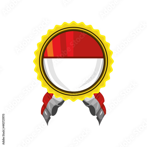 indonesia flag in badge