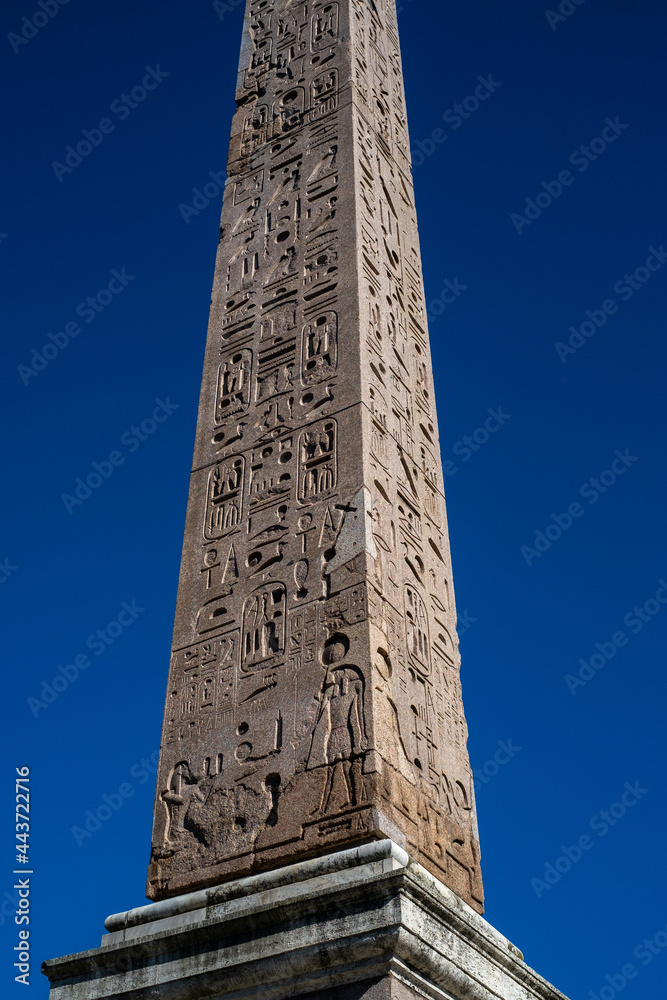 Egyptian obelisk in Rome in Italy