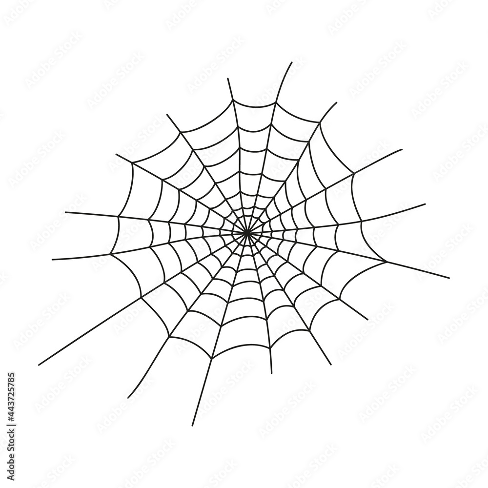 Cobweb silhouette isolated on white background. Spider web icon. Design element for Halloween party decoration. Vector outline illustration. Cobweb silhouette isolated on white background. Spider web icon. Design element for Halloween party decoration. Vector outline illustration.