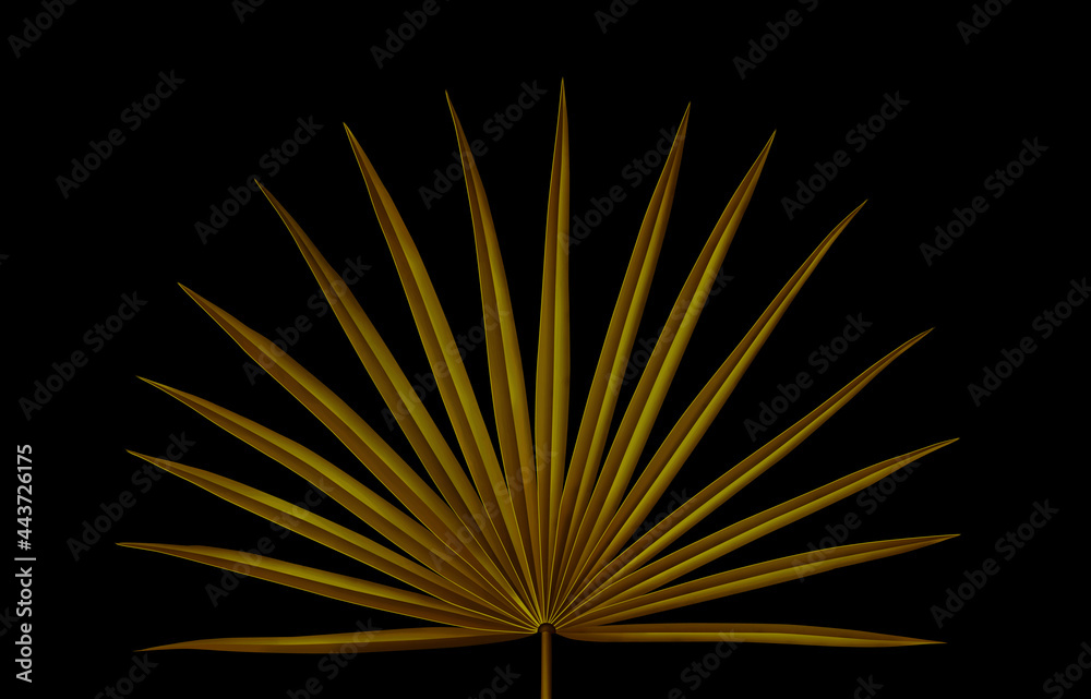 Luxury summer background with copy space. 3d illustration of tropical palm branch. Luxury summer background with copy space. 3d illustration of tropical palm branch.