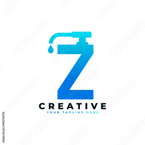 Antibacterial Hand Sanitizer Logo. Initial Letter Z with Hand Sanitizer Logo.