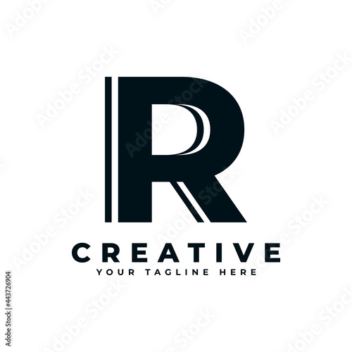 Fototapeta Naklejka Na Ścianę i Meble -  Creative Initial Letter R Logo Design. Usable for Business and Branding Logos. Flat Vector Logo Design Ideas Template Element.