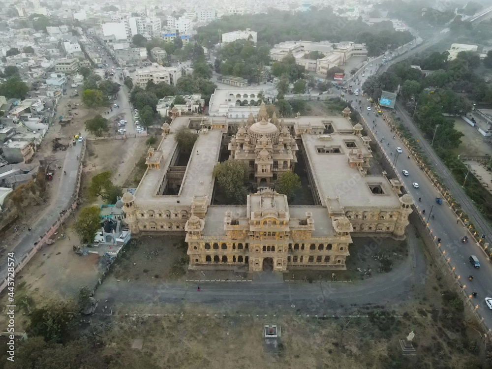 Fototapeta premium Aerial view of Morbi city
