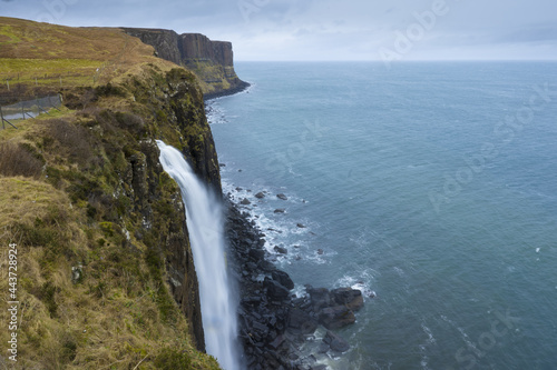 Kilt Rock and Mealt Waterfalls Portree Isle of Skye Highlands Scotland, UK 