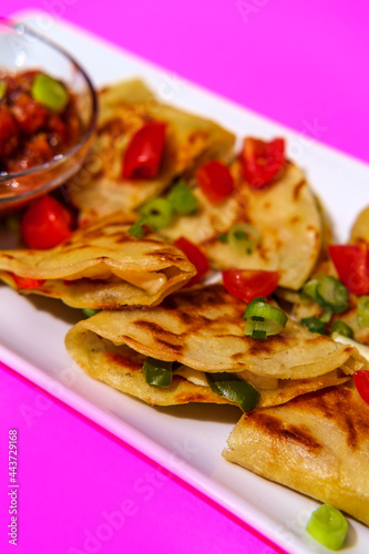 Colorful Mexican Cheese Quesadillas