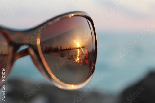 sunglasses on the beach
