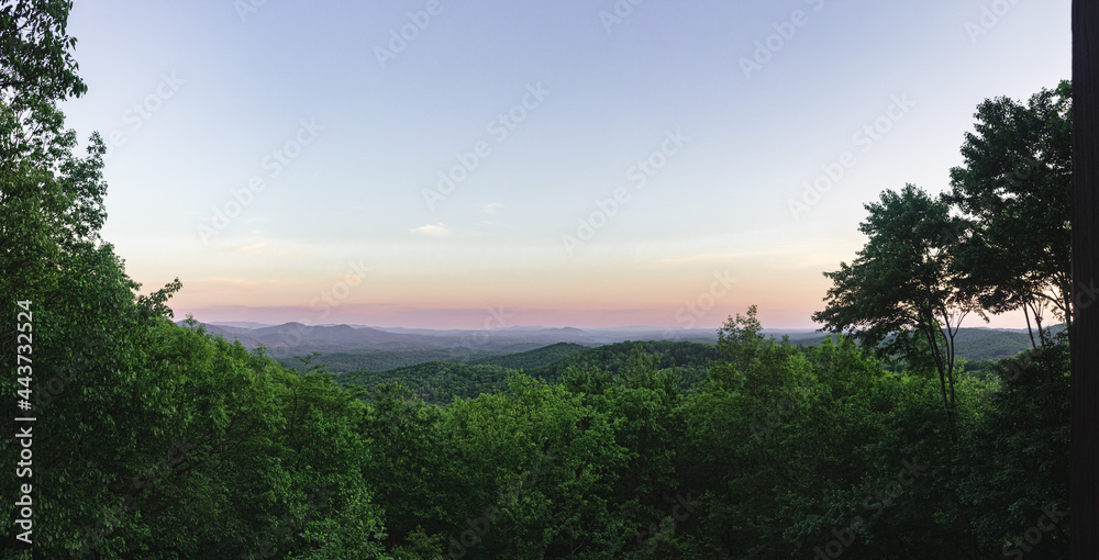 sunset in the mountains
