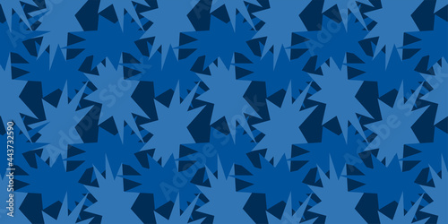 Abstract burst shape repeat seamless pattern - Vector Illustration