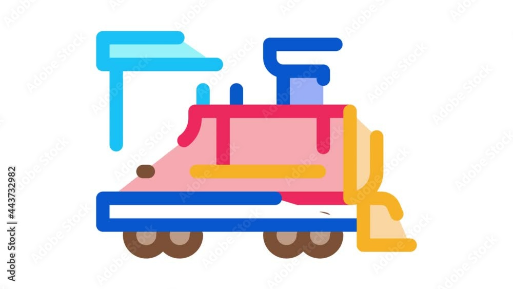 children train Icon Animation. color children train animated icon on white background children train Icon Animation. color children train animated icon on white background