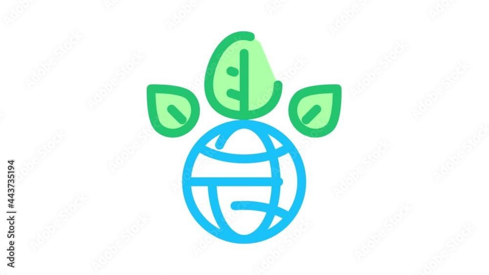 greening of planet Icon Animation. color greening of planet animated icon on white background greening of planet Icon Animation. color greening of planet animated icon on white background