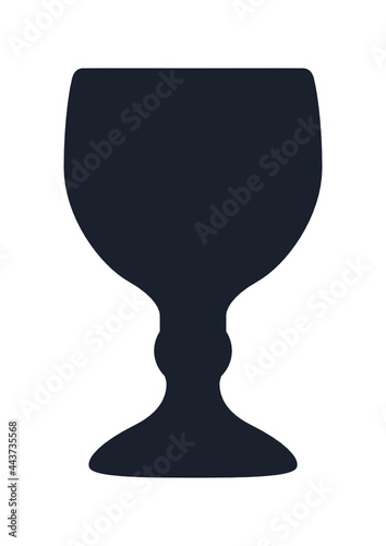 Goblet beer glass icon. (Goblet beer glass vector silhouette) 