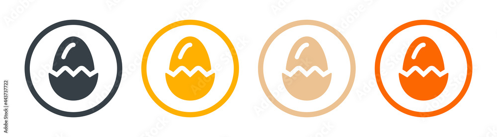 Crack an egg icon vector illustration. Egg symbol. Crack an egg icon vector illustration. Egg symbol.