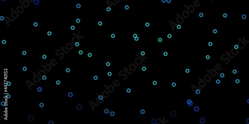 Dark blue vector texture with disease symbols.