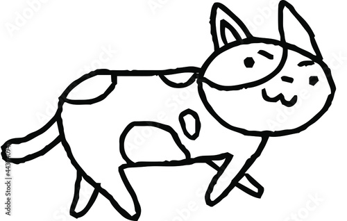 子供が描いたかわいい猫