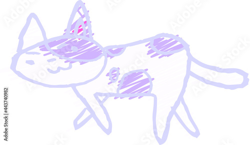 子供が描いたかわいい猫
