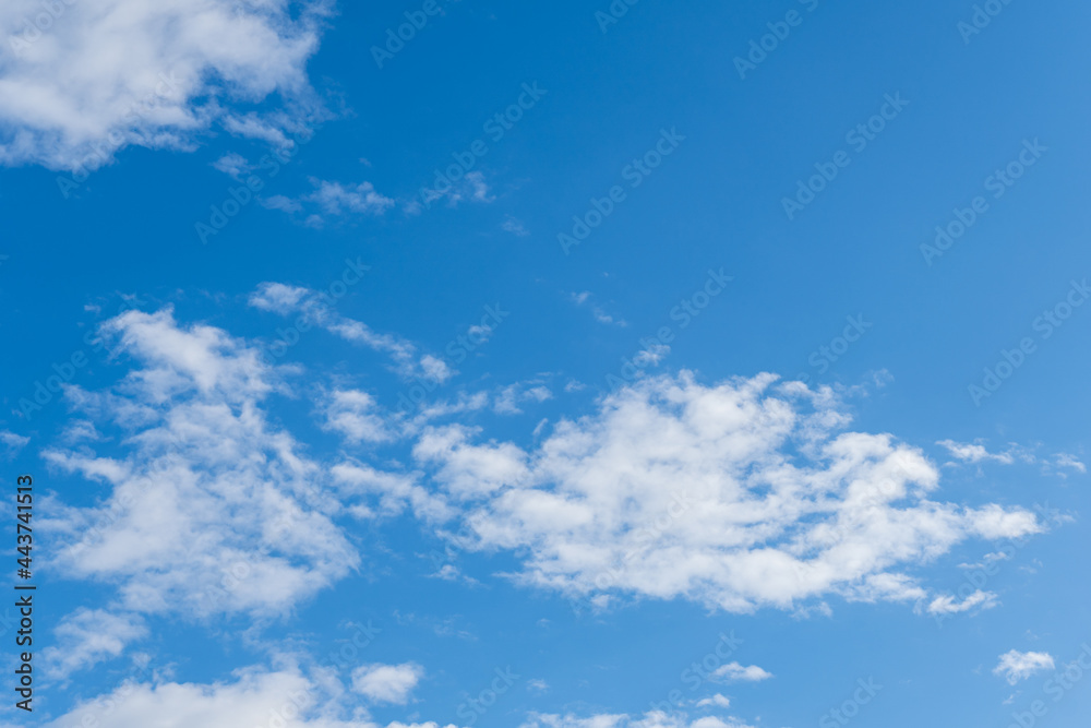 White cloud in the blue sky summer time