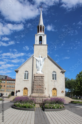 Beautiful Catholic church in La Baie, Saguenay, Quebec, Canada.
