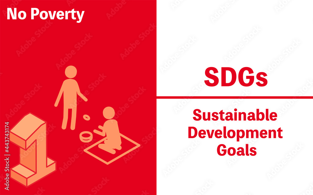 SDGsピクトグラム ゴール1、貧困をなくそう SDGsピクトグラム ゴール1、貧困をなくそう