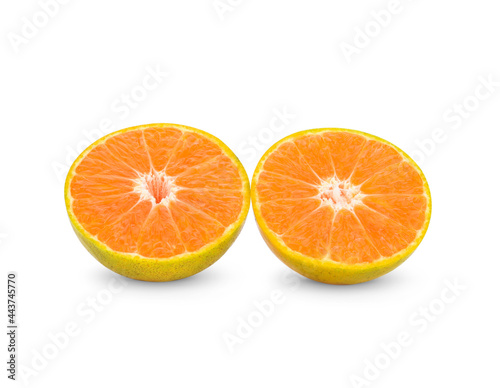 Fresh Tangerine Citrus on white background  Mandarine orange isolated on white background with clipping path.