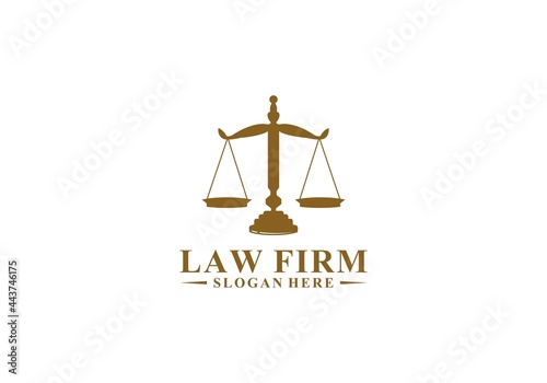 Law Office Logo Template, vector in white background