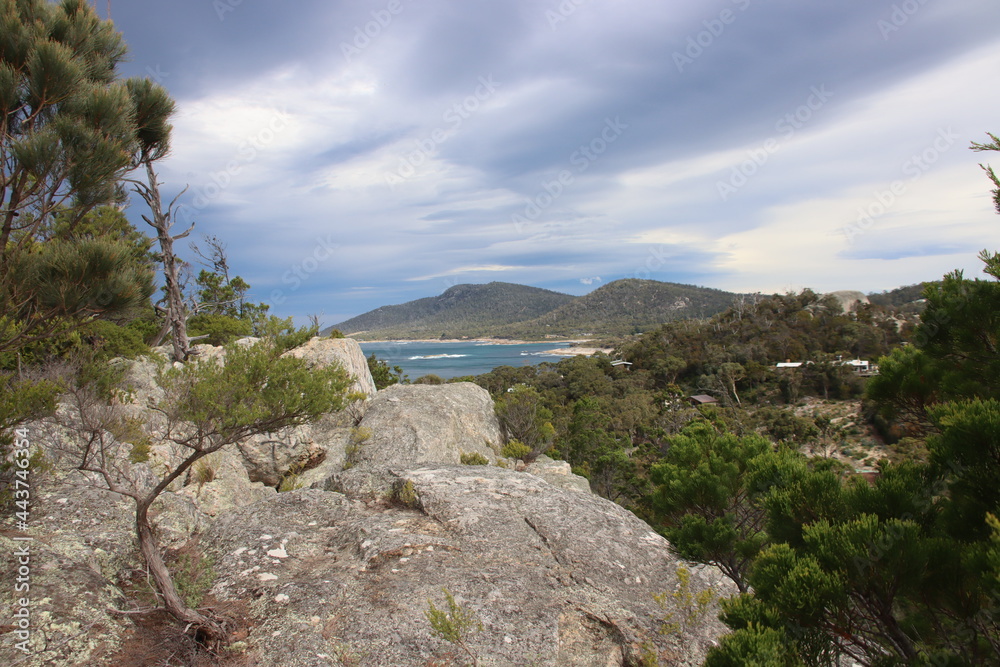 View from Whaler's Lookout, Bicheno, eastern Tasmania, Australia.