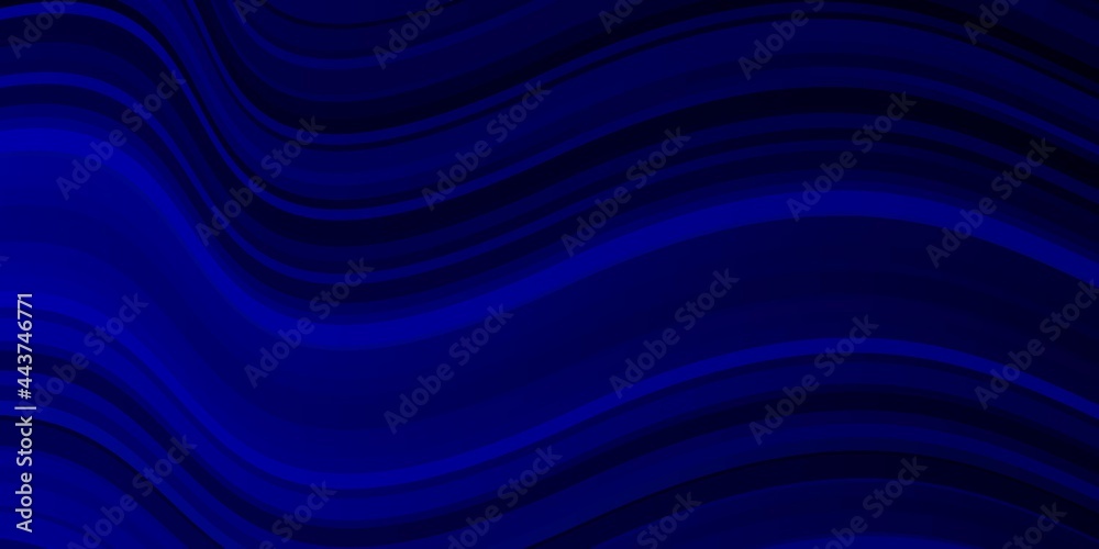 Obraz premium Dark BLUE vector texture with wry lines.