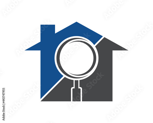 house search logo vector magnifier