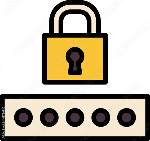 password color outline icon