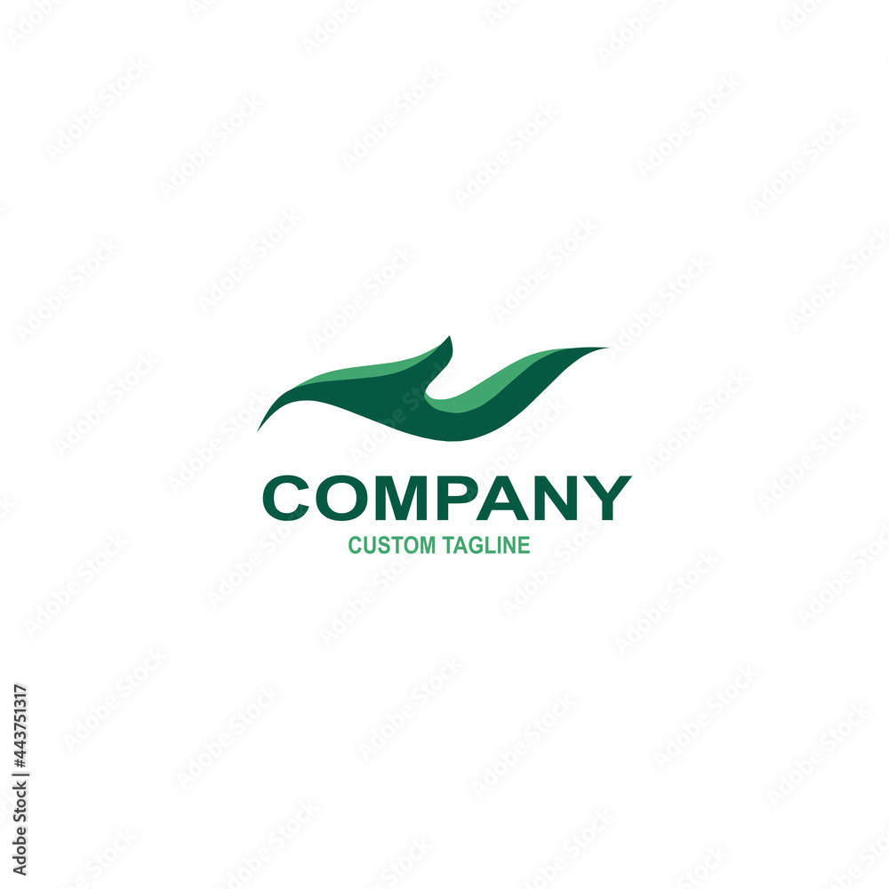 Fototapeta premium leaf silhouette logo or symbol