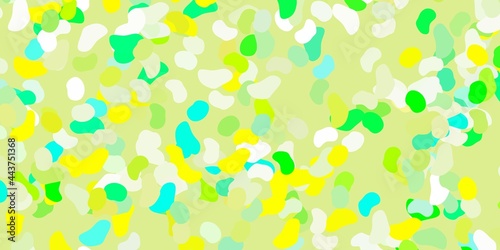 Light green  yellow vector template with abstract forms.