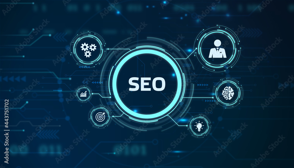 Business, Technology, Internet and network concept. SEO Search engine optimization marketing ranking.