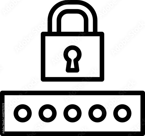 password outline icon
