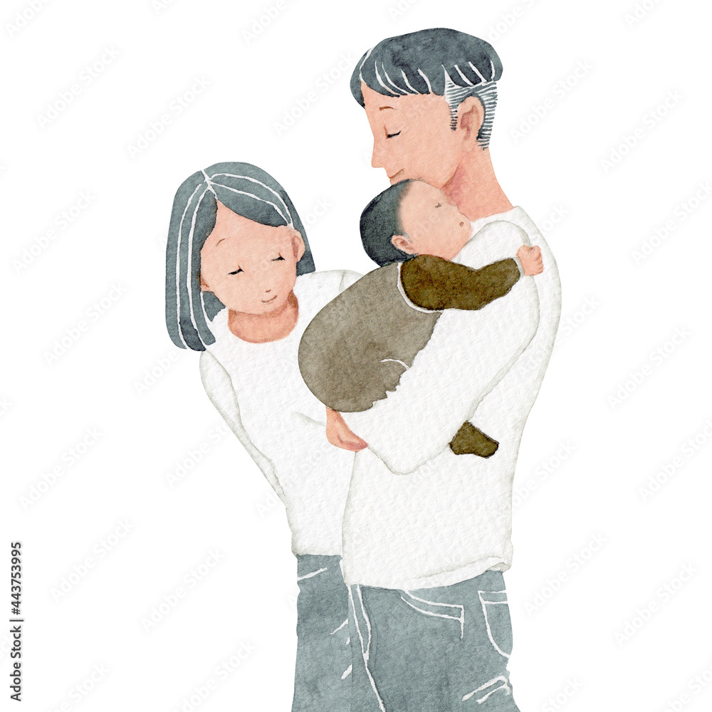 赤ちゃん 子ども 家族 両親 人物 水彩 イラスト Stock Illustration Adobe Stock 赤ちゃん 子ども 家族 両親 人物 水彩 イラスト Stock Illustration Adobe Stock