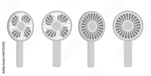 ハンディファン　ハンディ扇風機　イラスト