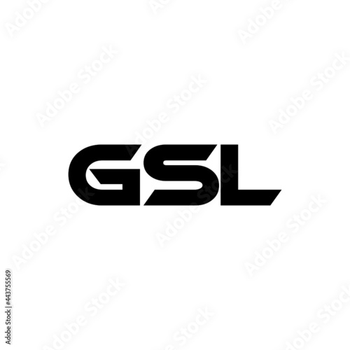 GSL letter logo design with white background in illustrator, vector logo modern alphabet font overlap style. calligraphy designs for logo, Poster, Invitation, etc. photo