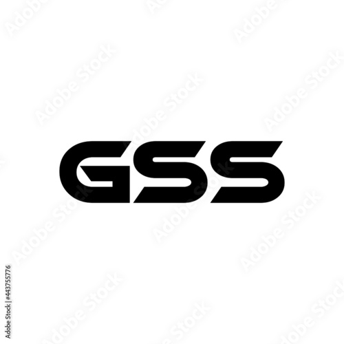 GSS letter logo design with white background in illustrator, vector logo modern alphabet font overlap style. calligraphy designs for logo, Poster, Invitation, etc. photo