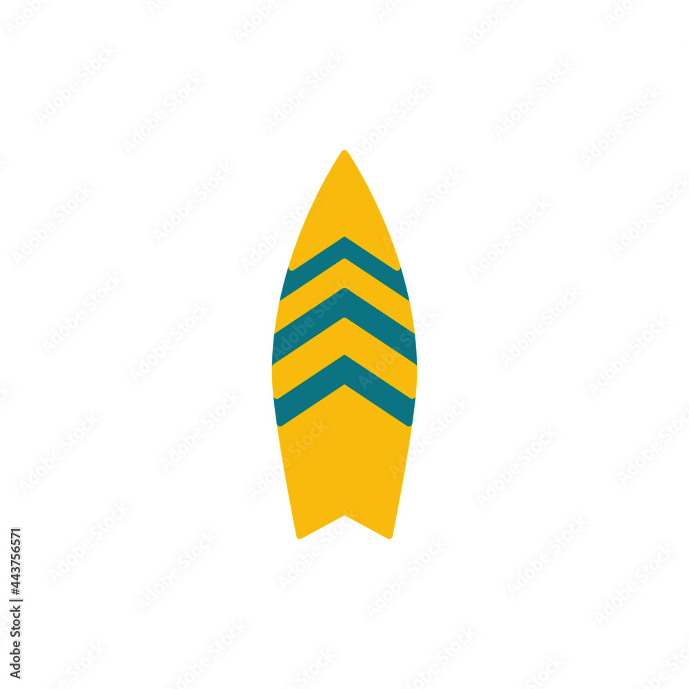 Surfing board icon in color icon, isolated on white background Surfing board icon in color icon, isolated on white background