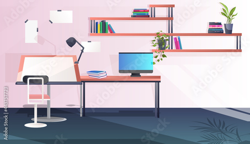 modern office interior empty no people cabinet room with furniture