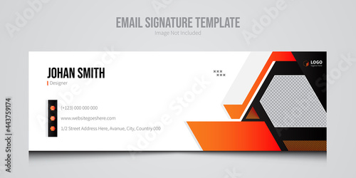 Email Signature Design Template. Corporate Business Email signature. Vector Illustration Of Email Signature Design.