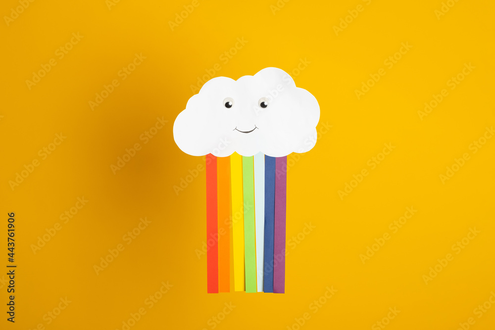DIY children paper rainbow. Step-by-step instruction to create a rainbow of colored paper. Step 11 DIY children paper rainbow. Step-by-step instruction to create a rainbow of colored paper. Step 11