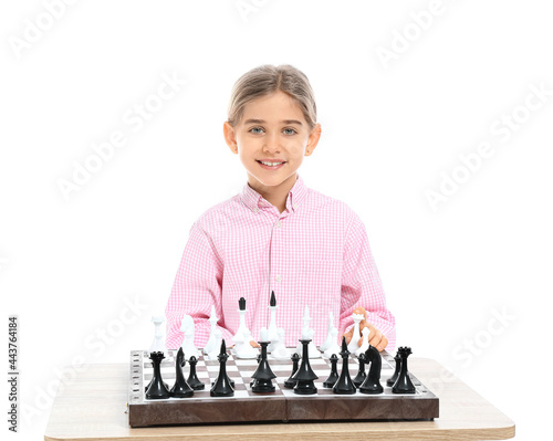Cute little girl playing ch...