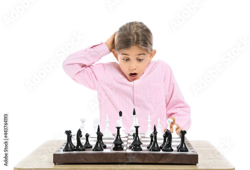 Cute little girl playing ch...