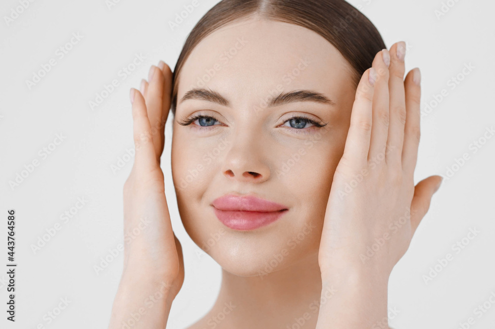 Beauty woman face healthy beautiful skin natural skin care close up Beauty woman face healthy beautiful skin natural skin care close up