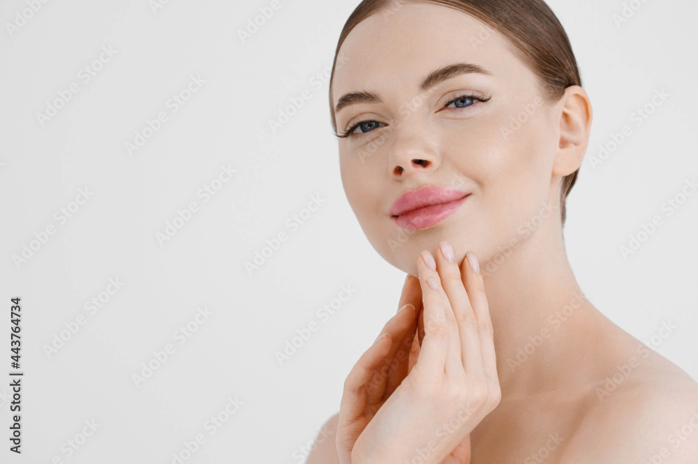 Beauty woman face healthy beautiful skin natural skin care close up Beauty woman face healthy beautiful skin natural skin care close up