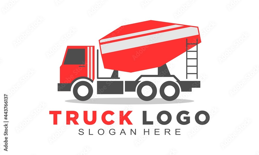 Concrete truck vector logo Stock Vector Adobe Stock