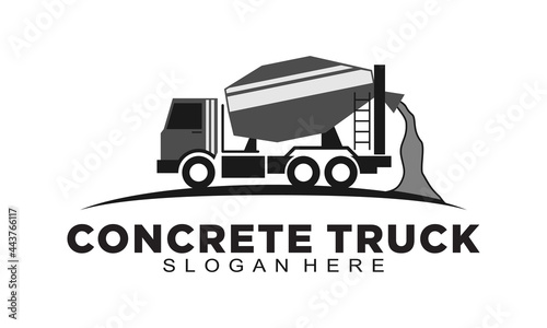 Concrete truck creative logo
