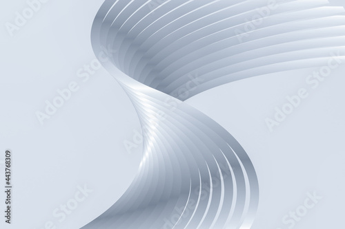 3D render silvery white wavy texture line texture.